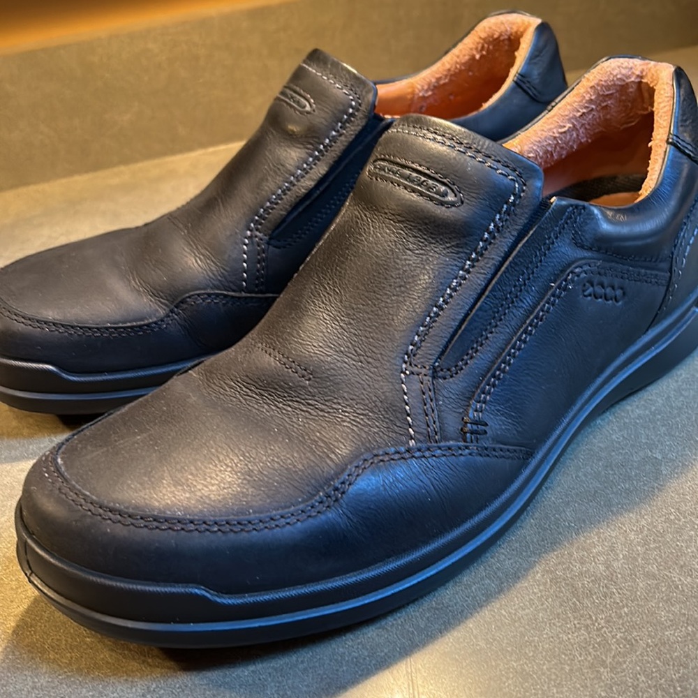 Ecco Men’s Leather Slip-On Leather Shoes. Size 12